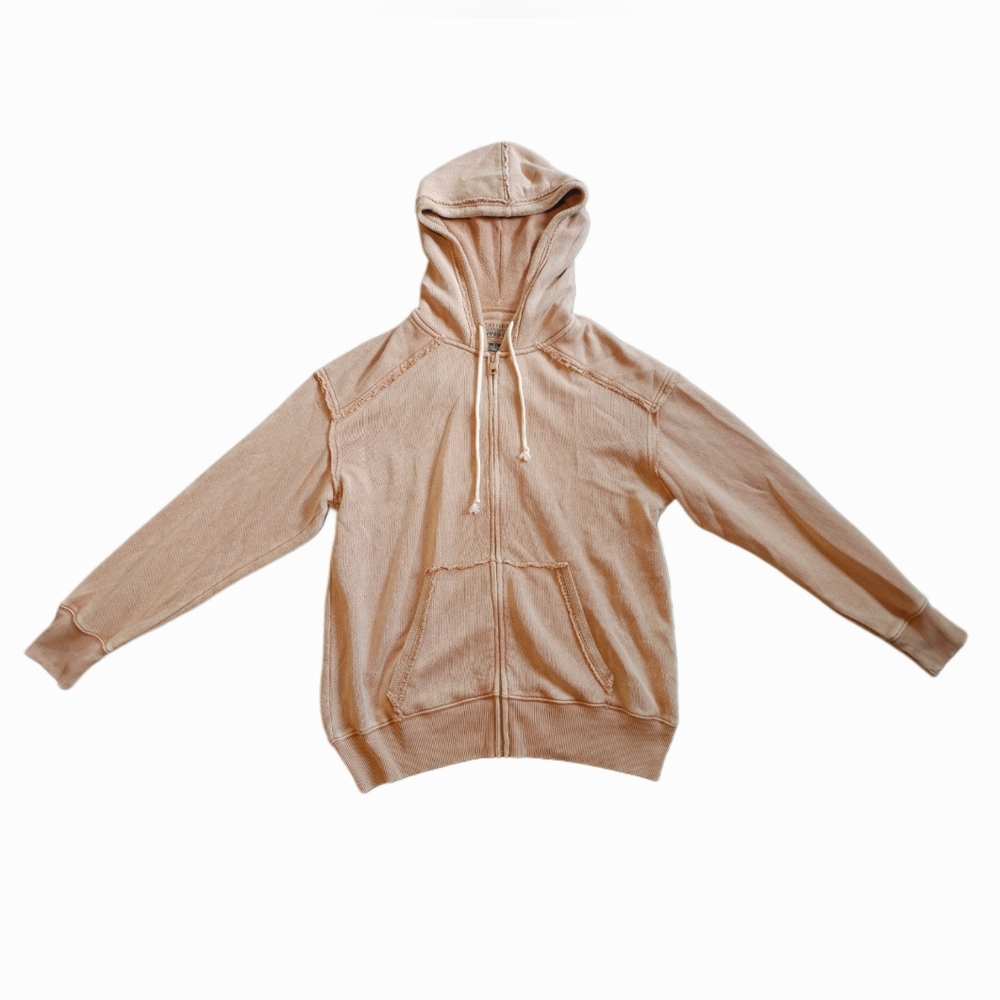 American Eagle Outfitters Light Beige Zip-Up Hoodie